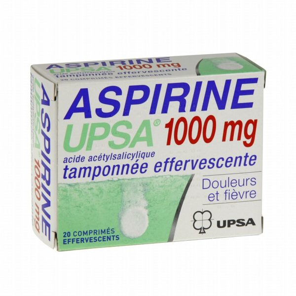 ASPIRINE Tamponnée Effervescente 1000mg – 20 comprimés