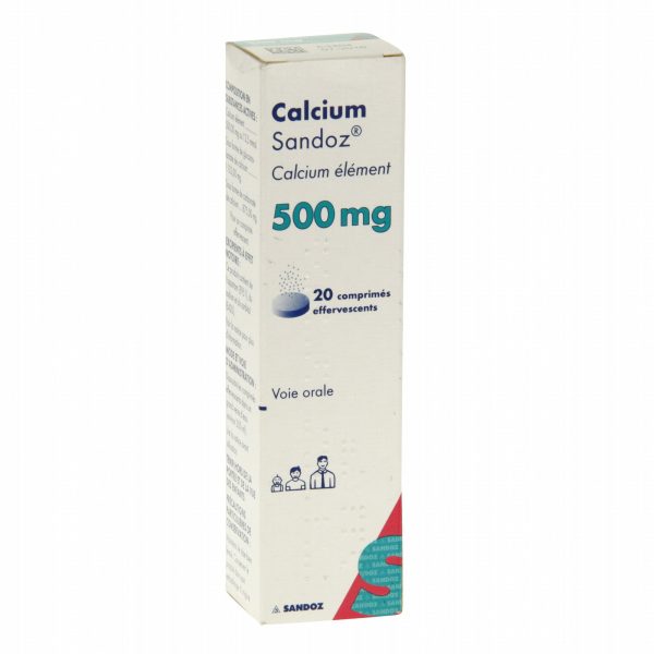 CALCIUM 500mg – 20 comprimés effervescents