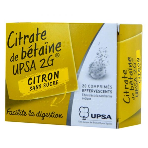 Citrate de Bétaïne 2g Citron Sans Sucre