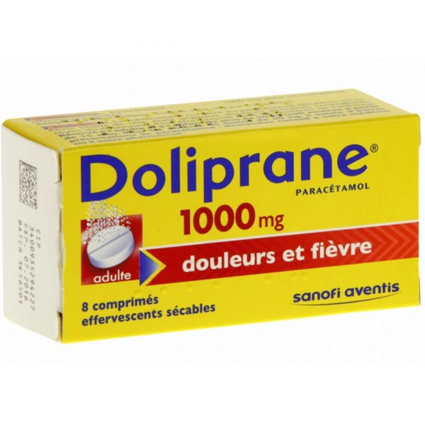 DOLIPRANE 1000mg – 8 comprimés effervescents