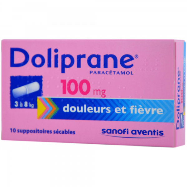 DOLIPRANE 100mg – 10 suppositoires sécables